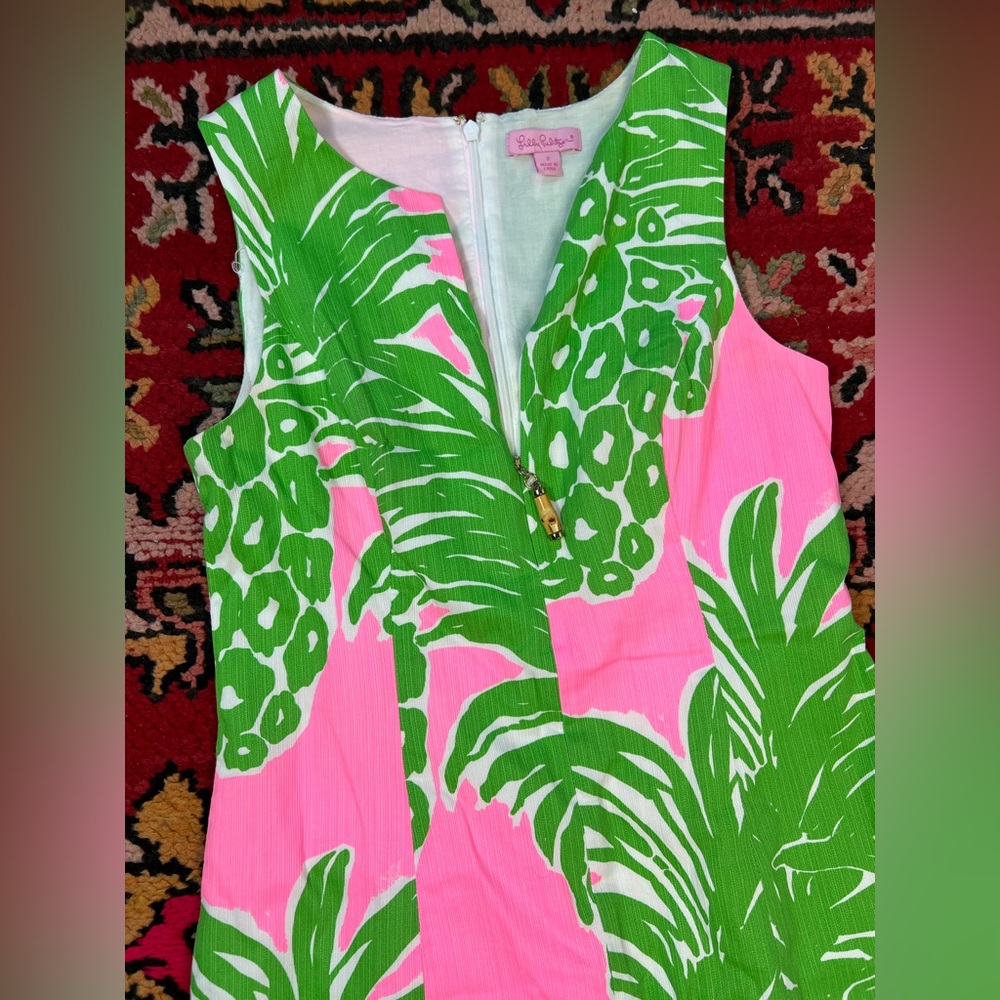 Lilly Pulitzer Pink and Green Mini Dress - Picture 2 of 3